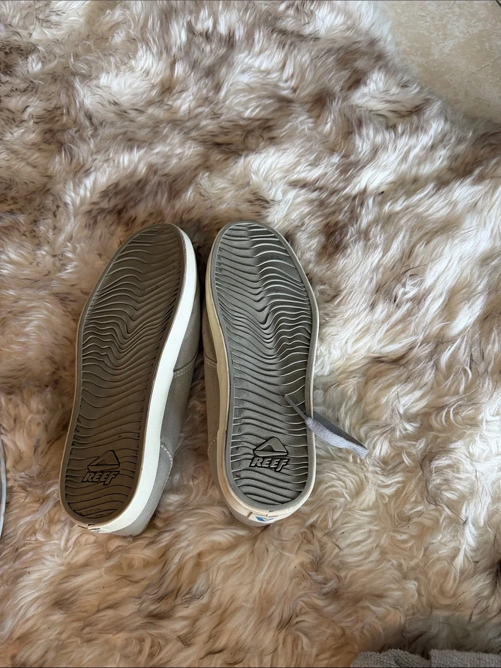 Reef deck hand boat Casual Canvas cushion pad Lace-Up Shoes sneaker Gray 8